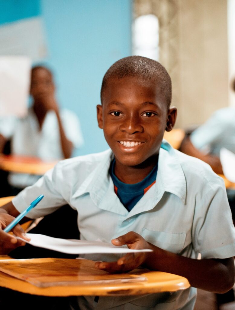 African child at school